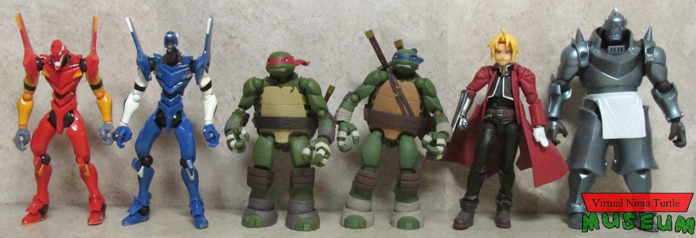 Revoltech Evangelions, TMNT and Full Metal Alchemist figures