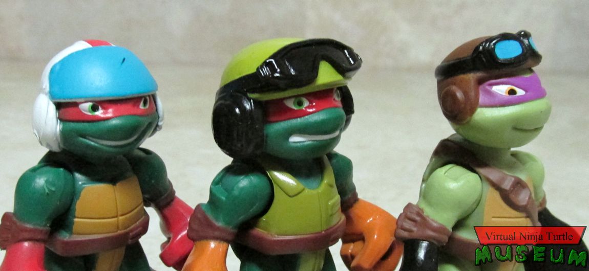 Pilot Raph, Tank Commander Raph and Biker Don