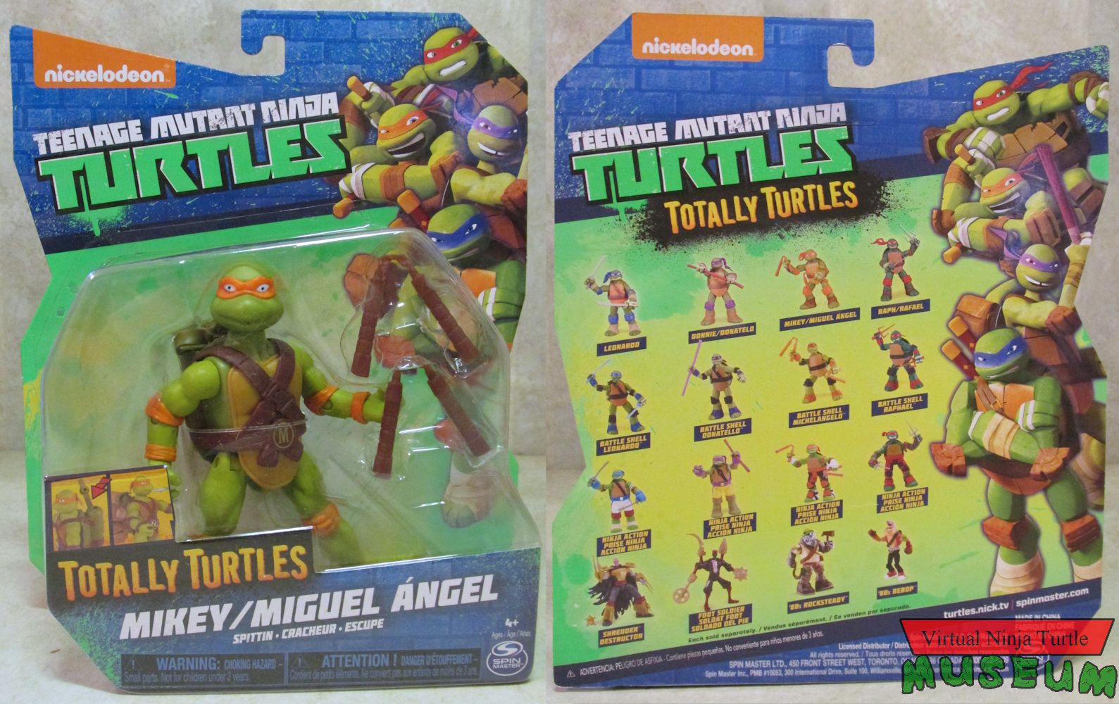 Totally Turtles Spinmaster card front and back