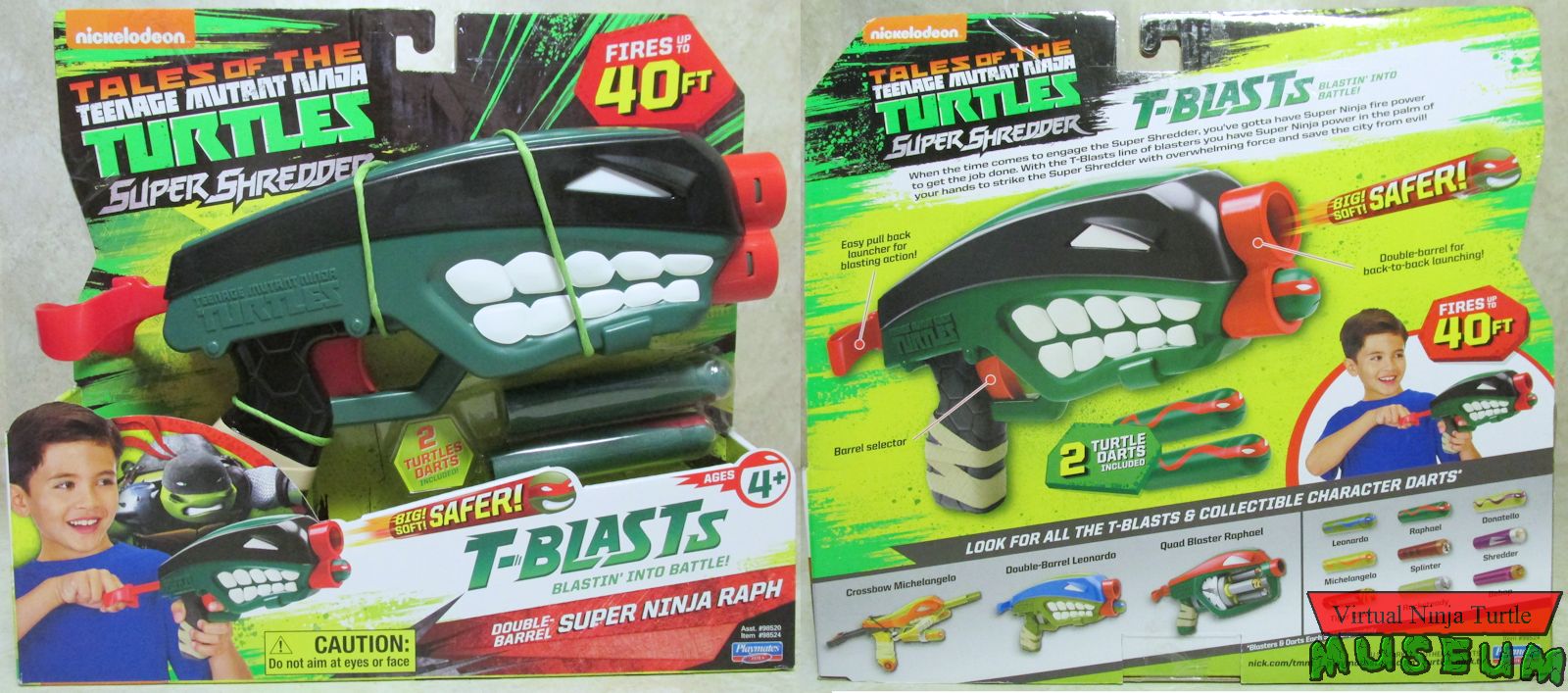 Double-Barrel Super Ninja Raph box front and back