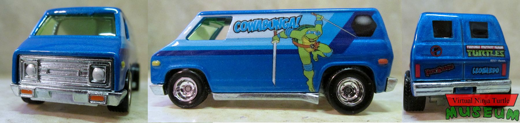 Leonardo: '70s Van front, side and back