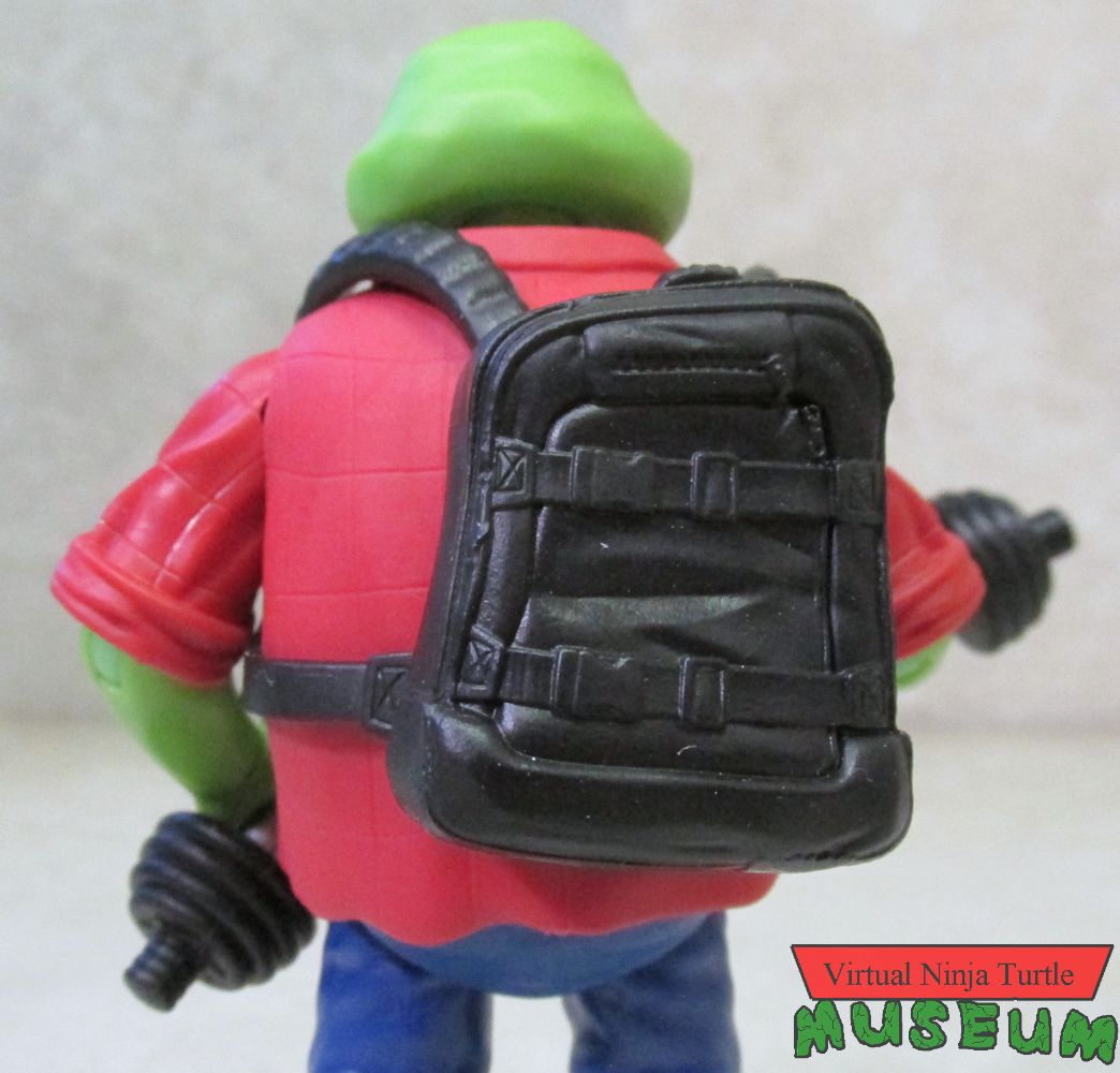 Raphael with backpack