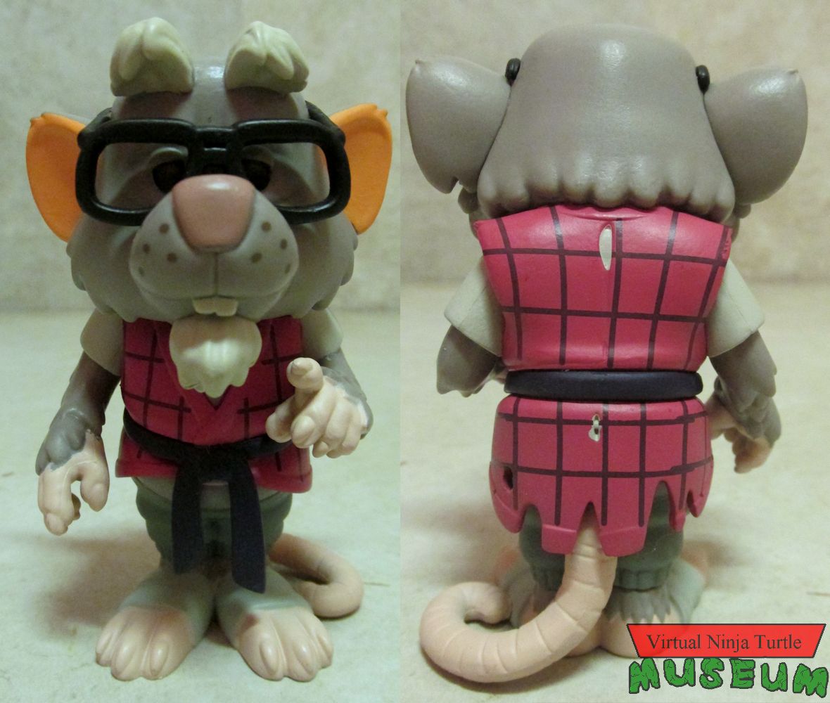 Mutant Mayhem Splinter Soda Vinyl Figure front and back