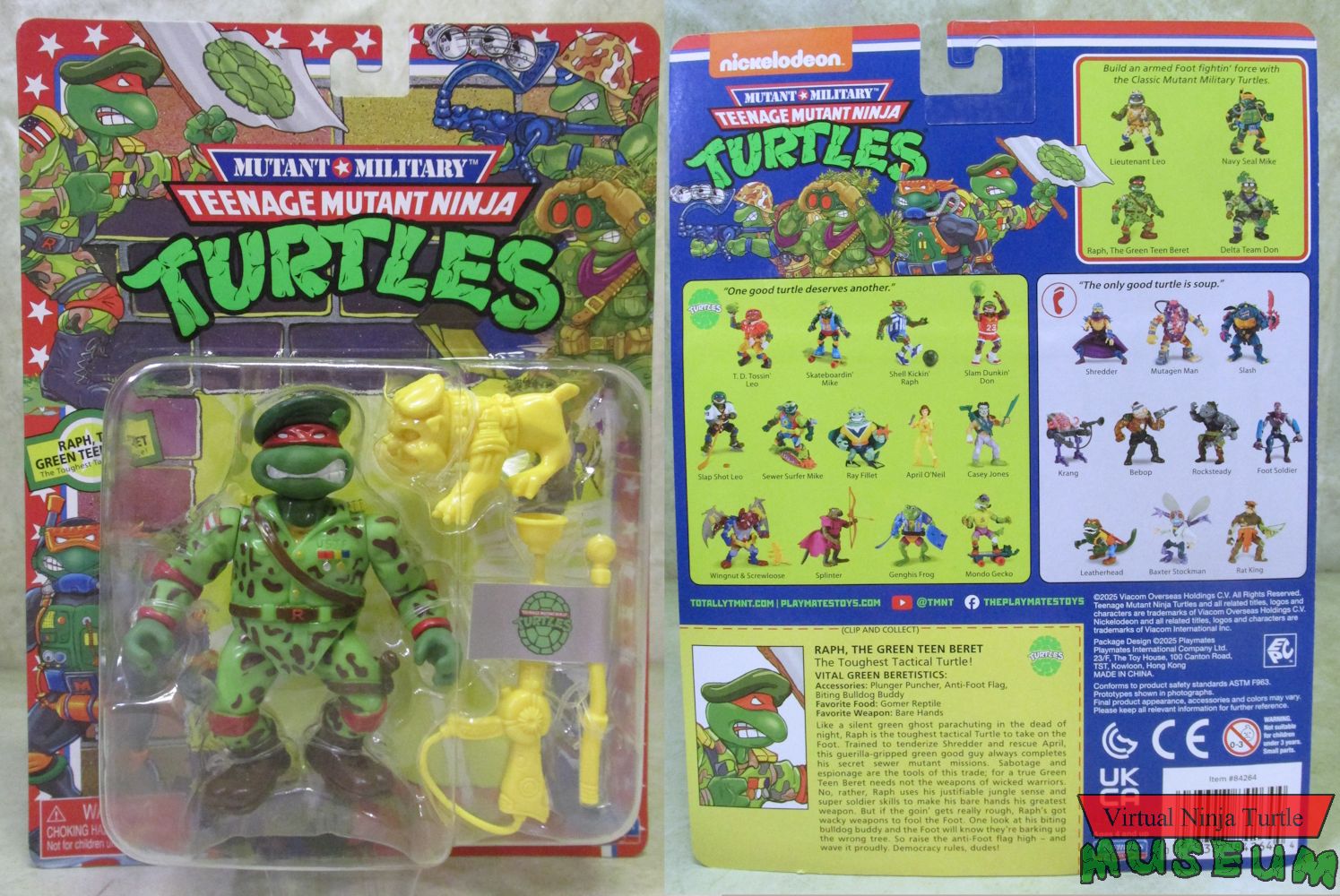 Raph, the Green Teen Beret MOC front and back