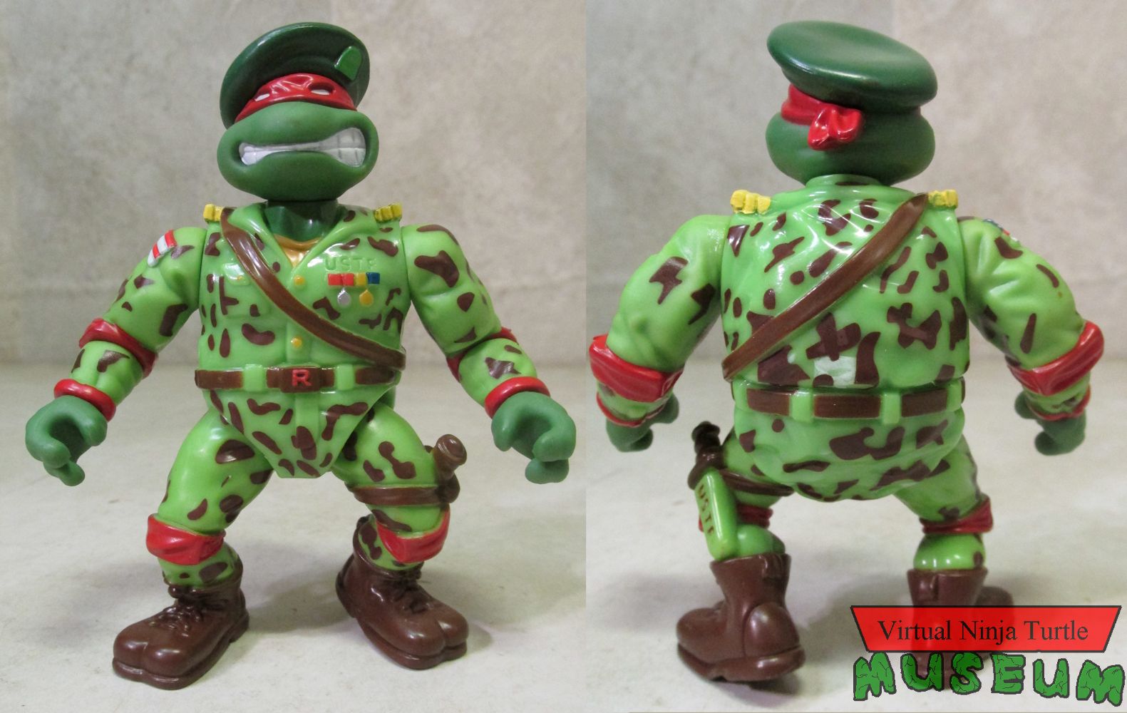 Raph, the Green Teen Beret front and back