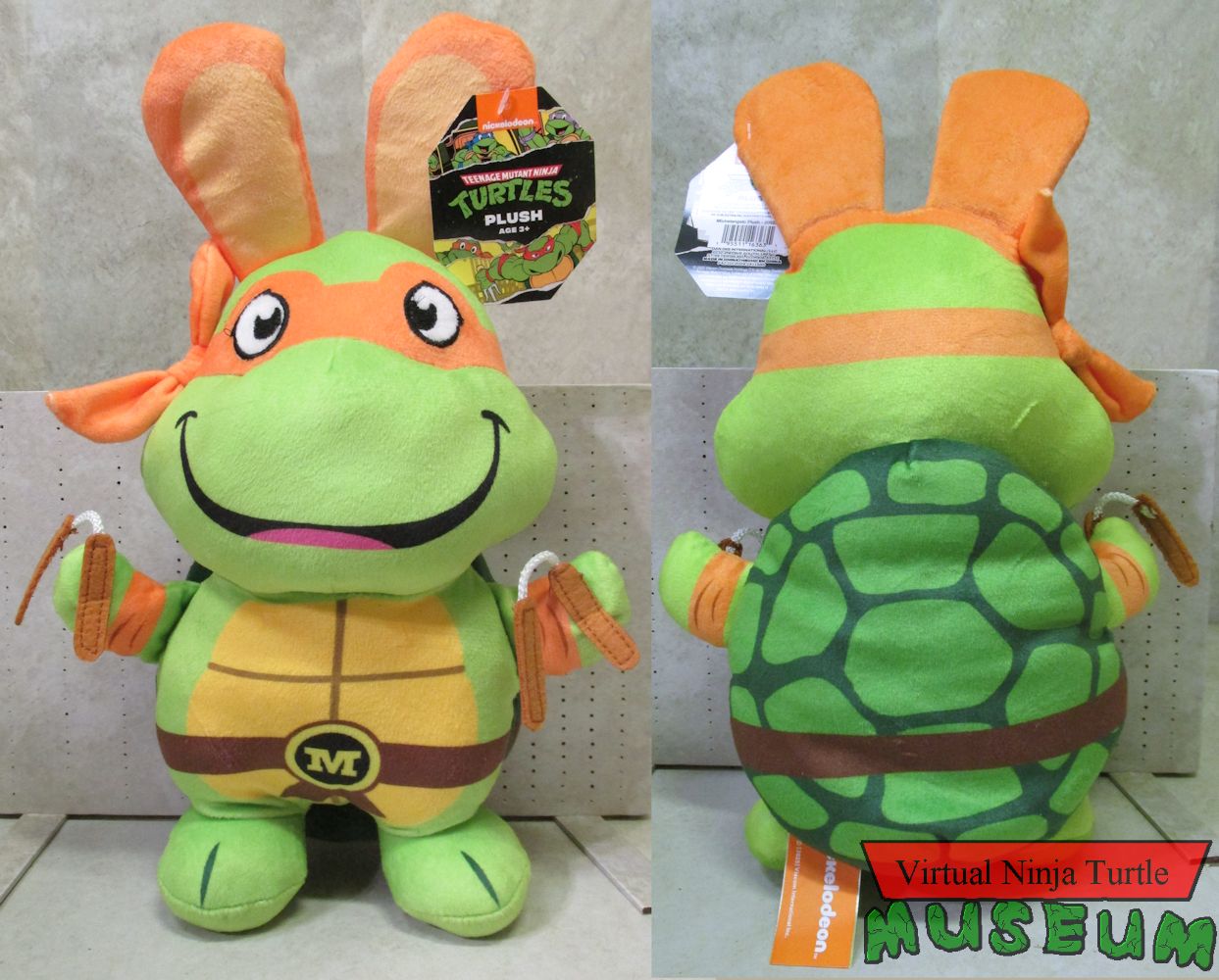 Michelangelo Easter Bunny Plush Front and Back