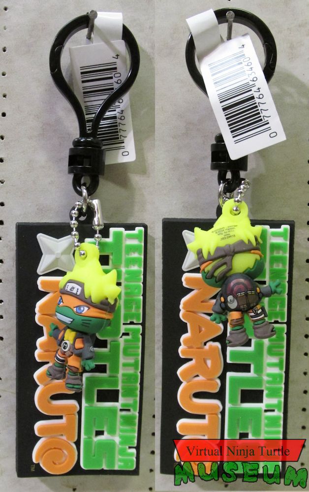 TMNT x Naruto Badge Bag Clip front and back