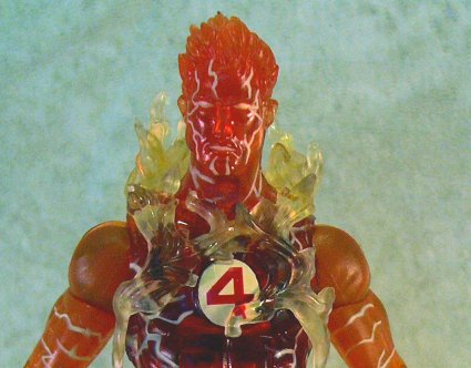 Human Torch close up