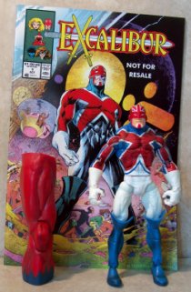 Captain Britain with comic